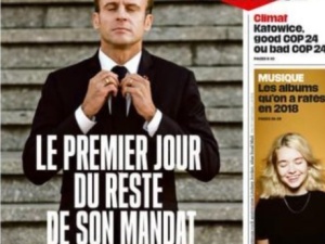 Okładka Libération - "Pierwszy dzień reszty jego [Macrona] kadencji"