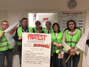 Solidarność Auchan rozpoczęła protest okupacyjny w hipermarkecie w podwarszawskich Łomiankach