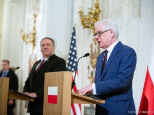 Po spotkaniu min. Czaputowicza z sekretarzem stanu USA Mike'em Pompeo przed konferencją bliskowschodnią