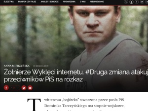 "Żołnierze Wyklęci internetu. Ich bronią - nienawiść". Oko.press atakuje "prawą stronę" Twittera
