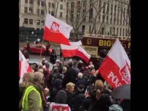 [video] Demonstracja amerykańskiej Polonii przeciwko S.447 na Manhattanie