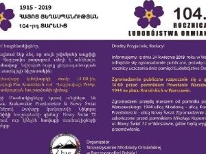 Dziś manifestacja z okazji obchodów 104. rocznicy Ludobójstwa Ormian