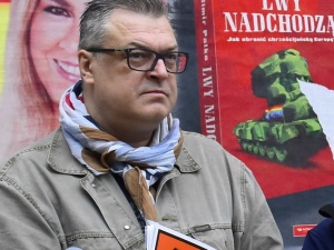 [video] "Debilizm i bolszewizm". Wojciech Korkuć ostro zniszczeniu plakatów "TS" jego autorstwa