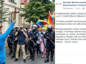 "Przestępstwo rodziców". OMZRiK zawiadomi prokuraturę ws. 15-latka, który zatrzymywał marsz równości
