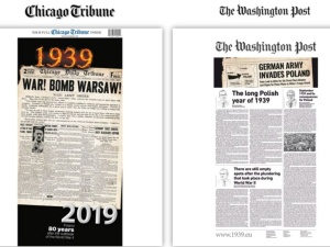 Najważniejsze gazety świata na okładkach obwieszczą światu, że 1 września 1939 Niemcy zaatakowały Polskę