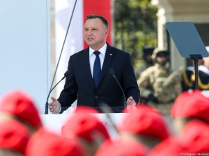 [video] Prezydent: Niemcy poniżyli Polaków pozostawiając na naszej ziemi machinę zagłady