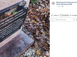 "Trzecie pokolenie UB". Zniszczono tablicę upamiętniającą żołnierza AK - ppor. H. Jóźwiaka ps. "Groźny" 