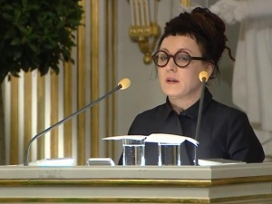 Dziennikarka "Wprost" o przemówieniu Olgi Tokarczuk: "Było jak w świątyni. Ona była boginią"