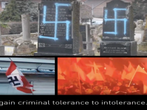 [WIDEO] SKANDAL na Światowym Forum Holokaustu! Swastyki zestawione z biało-czerwoną flagą