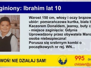 CHILD ALERT: Policja szuka 10-letniego Ibrahima uprowadzonego przez obywatela Maroka
