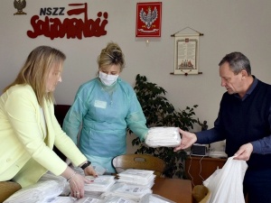 Częstochowska Solidarność przekazała 3 tys. maseczek