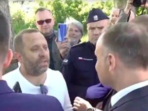 [WIDEO] Krzyczał do Andrzeja Dudy: "Marionetka". Prezydent zareagował
