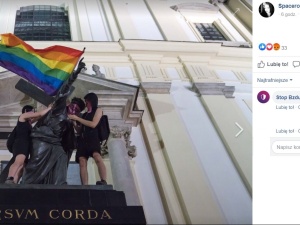 "Je.cie się" - pisali prowokatorzy LGBT. Aktorka broni prowokacji: "Tęcza nie obraża"