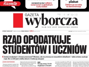 Wyborcza murem za "śmieciówkami": Rząd jest zły, bo kosztem studentów i uczniow chce łatać dziurę w ZUS