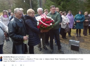 Andżelika Borys wraz z delegacją Związku Polaków na Białorusi złożyła kwiaty w Katyniu i Smoleńsku