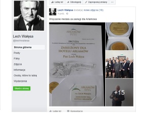 "Zasłużony dla Hotelu Arłamów". Wałęsa dostał medal za zasługi dla miejsca swojego internowania