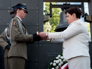 [video] Premier Beata Szydło uczciła pamięć bohaterów Powstania Warszawskiego