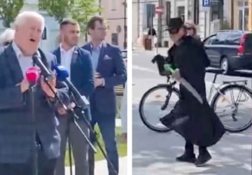 Zorro pojawił się na... konferencji Platformy Obywatelskiej w Płońsku