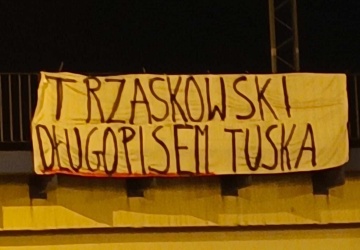Poznański Zorro? Ktoś porozwieszał transparenty Polska cała nie dla Rafała i inne