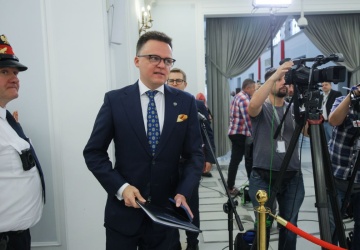 Hołownia o pomyśle Giertycha: W kolejnych wyborach Nawrocki dostałby 70 proc.