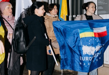 Euromajdan-Warszawa pikietował przed ambasadą Belgii. W tle rosyjskie aktywa