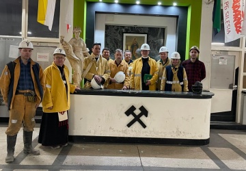 Zakończyło się nabożeństwo wigilijne w intencji górników w PG Silesia. Piotr Duda odwiedził protestujących pod ziemią 