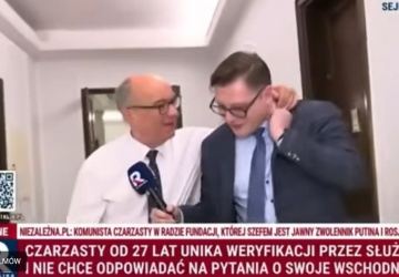 Dziwne zachowanie Czarzastego. Przytulę się do pana...