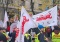 W Warszawie protestują pracownicy Enei zrzeszeni w Solidarności