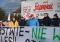 Przed bramą PG Silesia trwa protest Solidarności