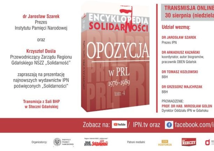  30 sierpnia w historycznej Sali BHP odbędzie się prezentacja wydawnictw IPN o Solidarności