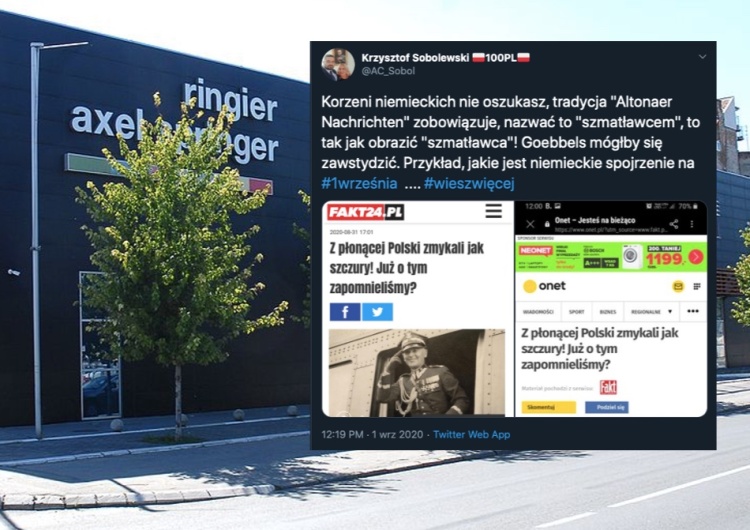 Media Ringier Axel Springer szokują! Skandaliczne treści w rocznicę napaści Niemiec na Polskę. „Goebbels mógłby się zawstydzić