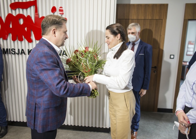  [Fotorelacja] Piotr Duda spotkał się z białoruską opozycjonistką Swiatłaną Cichanouską