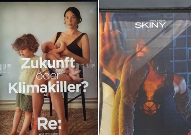  Szokujące reklamy w Berlinie. Matka z dziećmi to 