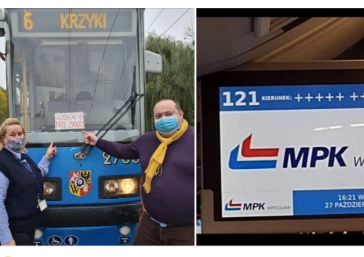  Skandal! „J***ć PiS” na ekranie miejskiego autobusu