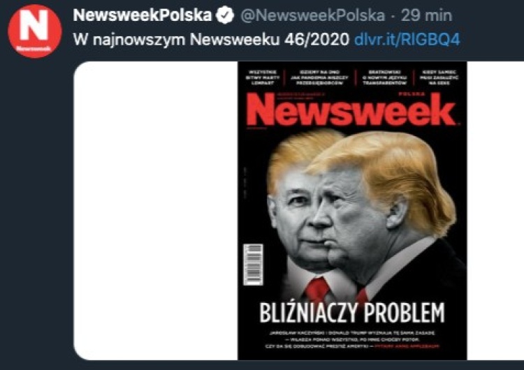 Red. Słowik o okładce Newsweeka: