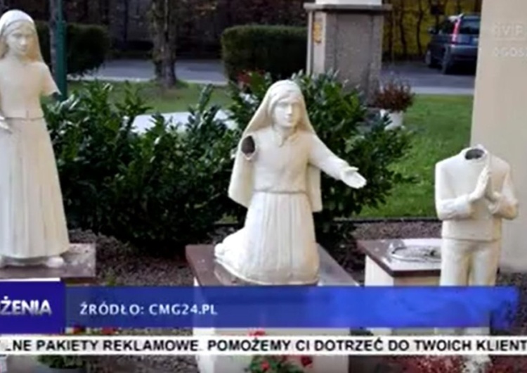  Kolejna profanacja figurek dzieci fatimskich. Tym razem przy kościele w Mogilnie