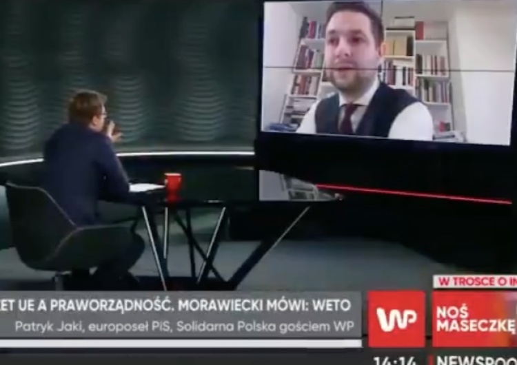  [WIDEO] „Nie, nie, nie pozwolę panu uciec”. Dziennikarz WP miał pecha trafić na Patryka Jakiego