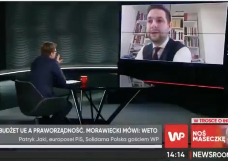  [WIDEO] „Nie, nie, nie pozwolę panu uciec”. Dziennikarz WP miał pecha trafić na Patryka Jakiego