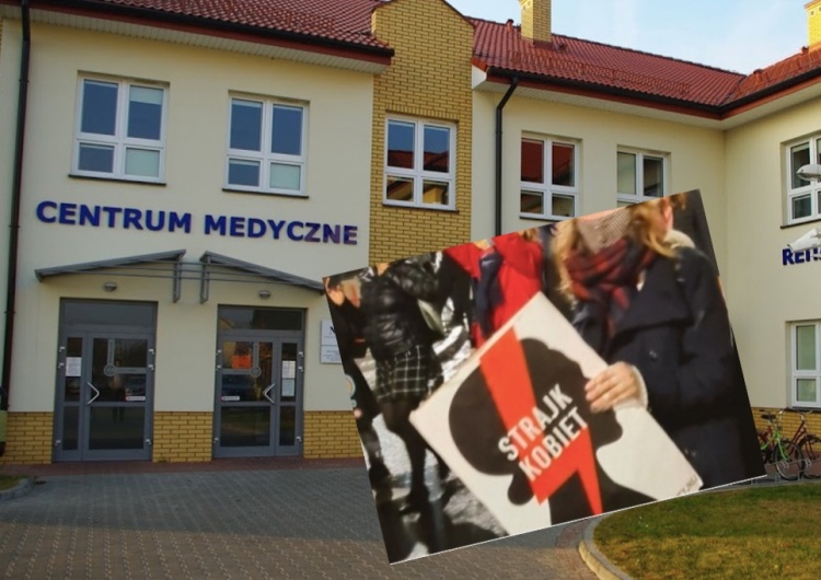 Szokujący widok! Centrum Medyczne z naklejonymi plakatami Strajku Kobiet na oknach