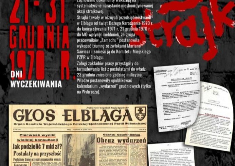 Wystawa o wydarzeniach Grudnia ’70 w Elblągu