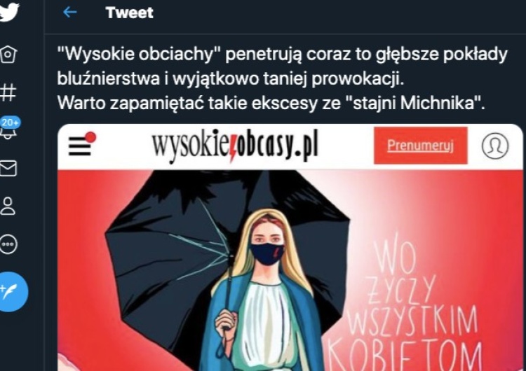 Internauci oburzeni grafiką Maryi w WO. Mec. Kwaśniewski: