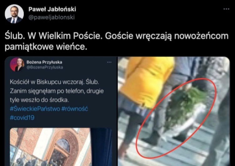  HIT! Lewica pod kościołami. Działaczka pomyliła ślub z pogrzebem