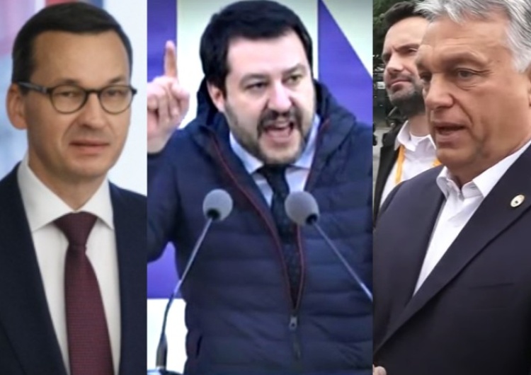 Morawiecki, Salvini, Orban Morawiecki, Orban, Salvini.