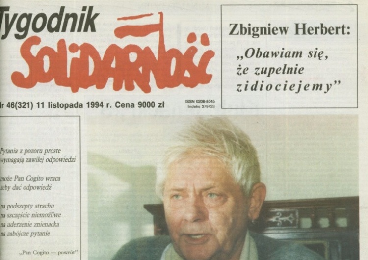 Tygodnik Solidarność z wywiadem z Herbertem Słynnego wywiadu