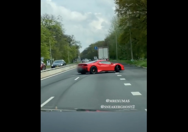  [WIDEO] Pijany rozbił Ferrari 488 warte ponad 1,5 mln złotych! Kierowca jadący za nim wszystko nagrał 