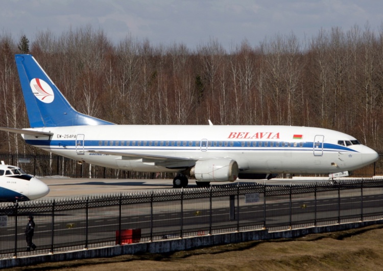 Samolot białoruskich linii lotniczych, zdjęcie ilustracyjne Unia Europejska zamknięta dla samolotów z Białorusi. Podano datę