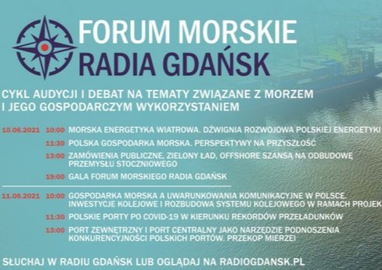  Już jutro wielki finał I Forum Morskiego Radia Gdańsk. Morska energetyka wiatrowa, perspektywy na przyszłość i odbudowa przemysłu stoczniowego
