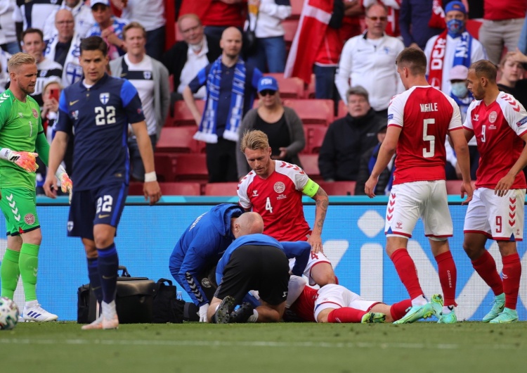 Christian Eriksen reanimowany Duńska telewizja: Christian Eriksen miał podczas meczu EURO 2021 atak serca