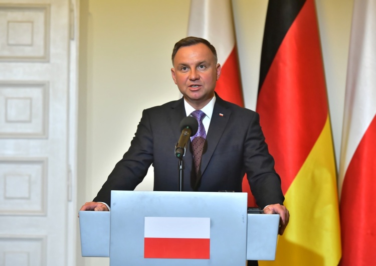 Andrzej Duda/WARSZAWA WIZYTA PREZYDENTA NIEMIEC Prezydent Duda o spotkaniu Biden-Putin: