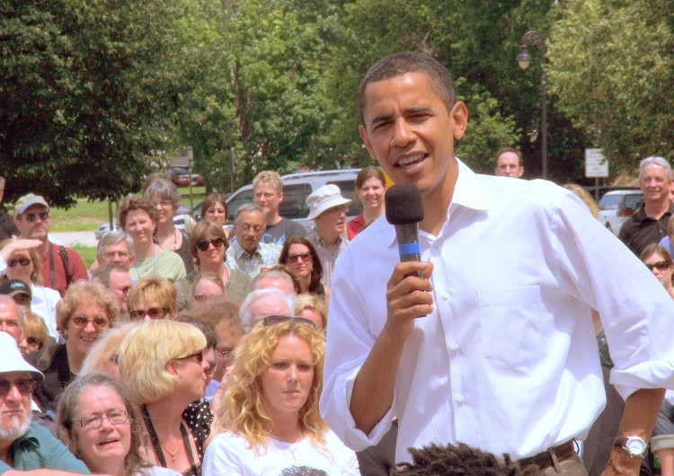 Senator Obama podczas wizyty w New Hampshire, sierpień 2007 Jacek Matysiak: Barack H. Obama, cz.3. (Młodość i Polityka)